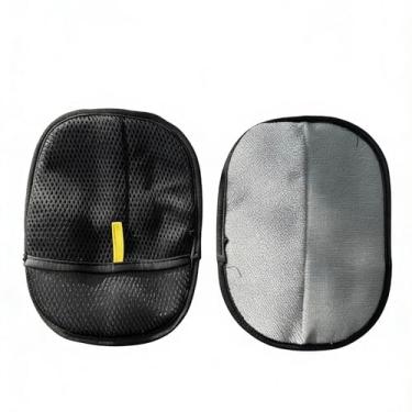 Imagem de Pacote com 2 luvas para remoção de pelos de gatos e cães – Luvas de remoção de pelos eletrostáticas reutilizáveis para animais de estimação de pelo longo e curto