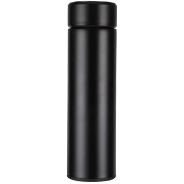 Imagem de Garrafa Térmica Com Termômetro Led Digital Em Aço Inox Café Água Quente Gelado 500ml
