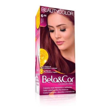 Imagem de Coloração Kit Bela&cor 6.66 Vermelho Intenso - Beautycolor
