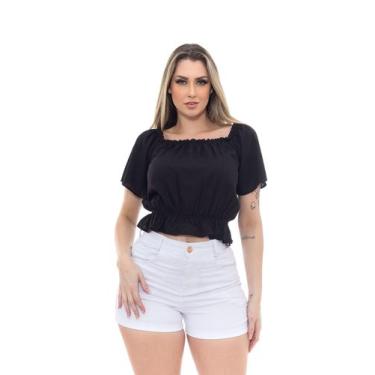 Imagem de Blusa Feminina Ciganinha Ombro a Ombro Premium Tendência - Docce Mulhe