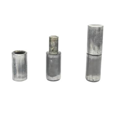 Imagem de Alamic Dobradiças de barril soldáveis para portões de jardim, portas de garagem, portões de ferro e portões de madeira (pacote com 2, cor de ferro, 2,9 x 0,76 polegadas)