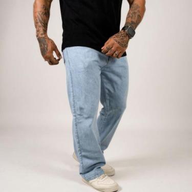 Imagem de Calça Jeans Baggy Balão Masculina Dazzling, Jeans claro, GG