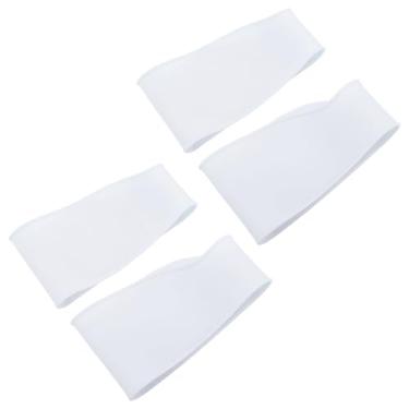 Imagem de Dioche Chuteiras de Futebol Faixas de Renda Capas de Sapato de Silicone Antiderrapantes para Futebol Ajuste Seguro Confortável Durável Leve Esticável Acessórios Esportivos 2 Pares (Branca)