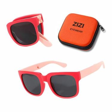 Imagem de Óculos de Sol Infantil dobrável ZIZI EYEWEAR - Uv400 + Estojo, VERMELH