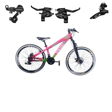 Imagem de Bicicleta 26 VikingX T25 21v Cambios Trocadores Shimano Pneu Faixa Branca 1.50-Unissex