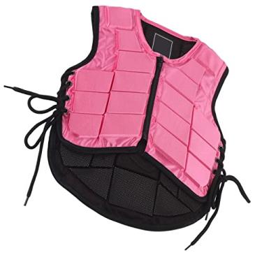 Imagem de Generic Colete Protetor Equestre Rosa para Crianças, Equipamento de Segurança Acolchoado de Espuma para Crianças, Material de Nylon, para Absorção de Choque e Conforto Adequado para Atividades (CS)
