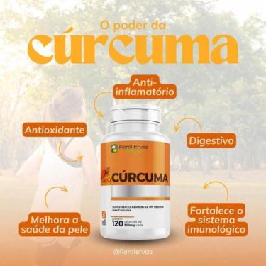 Imagem de Curcu ma A çafrão da Terra 240 Cápsulas 500 mg 2 x 120 caps - Floral E
