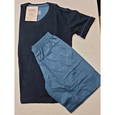 Imagem de Pijama Infantil Curto Lupo 20000 Algodão., 08, Azul