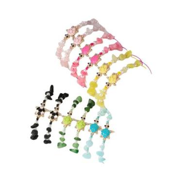 Imagem de Conjunto De Pulseiras Série Oceano Com Tartaruga, 12 Peças, Pedra Natu