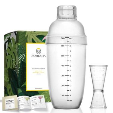 Imagem de Conjunto de coqueteleiras Homestia Plastic 700 ml com escamas pretas
