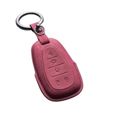 Imagem de Capa de couro para chave de carro com 4/5 botões compatível com Chevrolet Camaro Cruze Malibu 2016 2017 2018 2019 2020 Spark Sonic Onix Equinox(C3)
