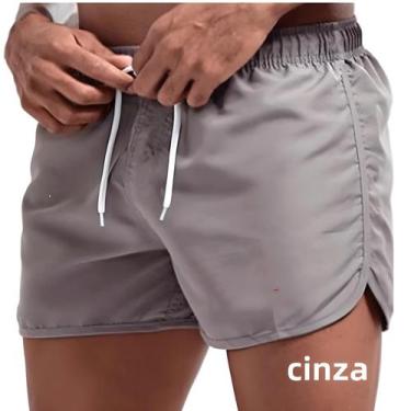 Imagem de Shorts De Natação Masculinos De Cintura Baixa Respirável Moda Praia Ve