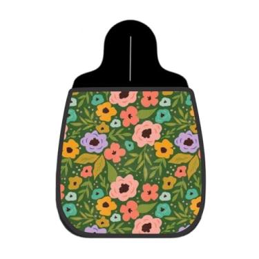 Imagem de Lixeira De Carro Organizador Lixinhocar Mini Flores Coloridas Fundo Verde