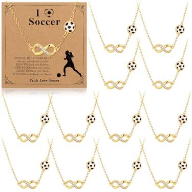 Imagem de Quelay Conjunto de 12 colares de basquete para presente feminino, colar infinito, time esportivo, 2026, acessórios para presente de noite de idosos, joias de Natal, Metal, Sem Pedra Preciosa