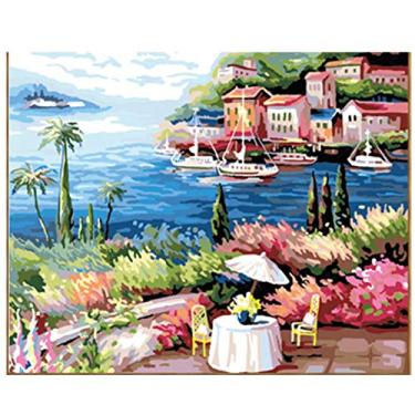 Imagem de Kit de Pintura por Número Tela para a Óleo DIY com Padrão Flores Primavera Adultos Iniciantes Artesanato Decoração Pared