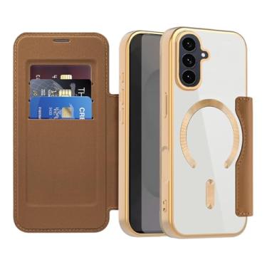 Imagem de Asuwish Capa de telefone para Samsung Galaxy S25 FE 5G capa carteira magnética com protetor de tela de vidro temperado flip porta-cartão de crédito bloqueio RFID acessórios para celular S 25 EF S25FE