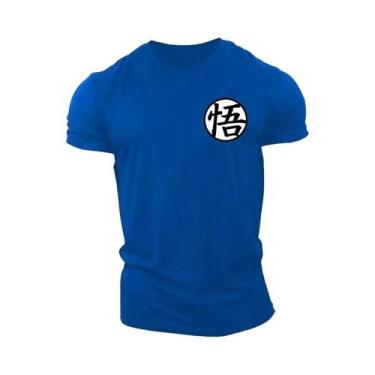 Imagem de Camiseta De Treinamento Masculina Dragon Ball Goku Vermelha Preta Bran
