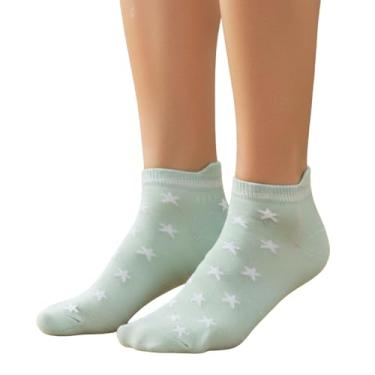 Imagem de SELENE Meia Sapatilha Protetor de Tênis Lurex Feminina Adulto, Verde Chá, 34-39