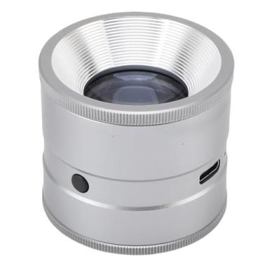 Imagem de LiebeWH Lupa de Joalheiro 10X Com Escala Recarregável de Luz Branca e Roxa para Inspeção de Joias de Selos