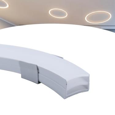 Imagem de Perfil 5m Sobrepor 20x10mm Flexível Silicone Para Fita Led