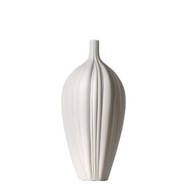 Imagem de Vasos para flores, arranjo de cerâmica, sala de estar, arranjo de flores, decoração para casa, cor creme, simples, vaso decorativo para casa