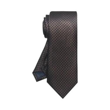 Imagem de Gravata Clássica Masculina Cinza Xadrez De Seda 8cm Acessório Para Ter