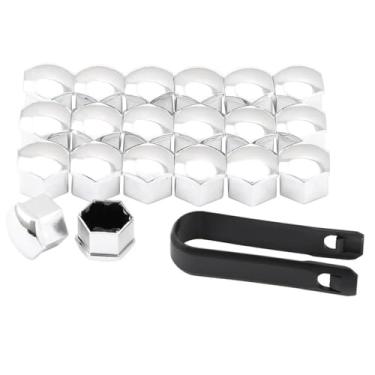 Imagem de Para A4 A3 A5 A6 A1 Q3 Q5 Q7 Tt 20 peças 17 mm Tampa de parafuso de cubo de roda de carro tampas de parafuso de plástico parafusos de decoração parafusos de roda (cor 1)