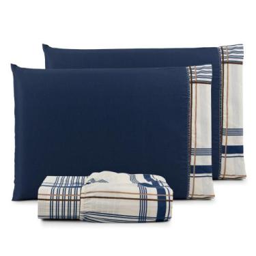 Imagem de Jogo de Lençol Casal 3 Peças Estampado 100% Algodão 180 Fios - Yagi Sh