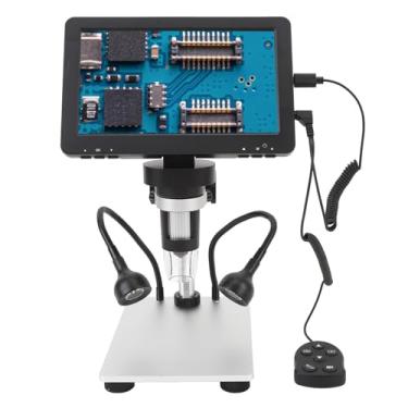 Imagem de Generic Microscópio Digital Com Tela de 7 Espaços, Lupa 10-1200x para Inspeção, Reparo, Solda, Microscópio Eletrônico para Componentes de Relógio de Moeda, Alumínio