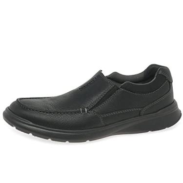 Imagem de Clarks Mocassim masculino Cotrell Free, Couro oleoso preto, 39