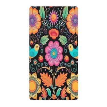 Imagem de Blueangle Lençol de berço padrão para berço infantil - Lençóis de algodão macio e respirável com pássaros coloridos (366)