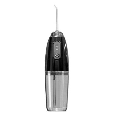Imagem de Irrigador Oral Dental Sem Fio Elétrico Irrigador Bucal Jato de Água Bucal para Remoção de Placas e Higiene Bucal (Preta A506)