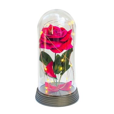 Imagem de Luminária A Rosa Encantada Pink Base 20 Cm Ouro Quente