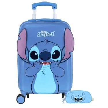 Imagem de Kit Escolar Lilo Stitch Mala Viagem + Estojo Triplo
