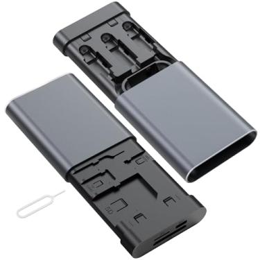 Imagem de Doumsic Leitor de cartão SD USB C, estojo de transporte de cartão micro SD e suporte de memória para iPhone e câmera, adaptador OTG com carregamento de 65 W, armazenamento SIM TF, transferência rápida