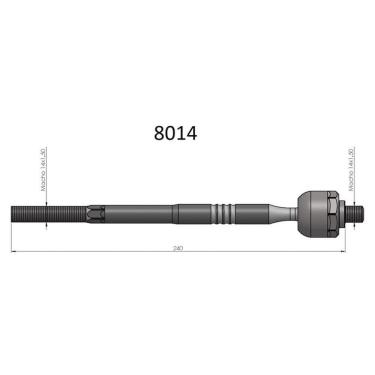 Imagem de Barra Axial Tempra 1992 A 19994 Clio Bortec