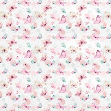 Imagem de Papel de Parede Adesivo Sala Quarto Ripas Madeira Clara Lisa Autocolante(15 Metros,Borboleta)