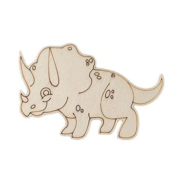 Imagem de Artesanato De Dinossauros De Madeira Para Crianças, 10 Peças, Ornament