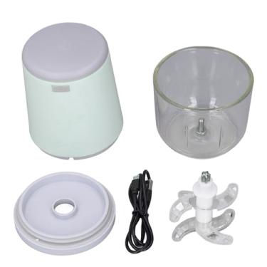 Imagem de Mini processador de alimentos de 300 ml, sem fio, fácil de cortar alimentos para bebês, pequeno cortador elétrico de alimentos para legumes, frutas, carne, alho (verde)