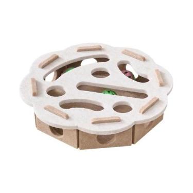 Imagem de Brinquedo Interativo Para Gatos: Quebra-Cabeça De Feltro Com Túnel Lab