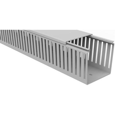 Imagem de Canaleta para Painel Tramontina Semiaberta Cinza 80x80x2000 mm