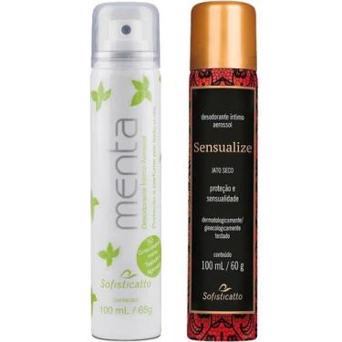 Imagem de Kit 2 Desodorante Intimo Feminino Sensualize E Menta 100ml - Sofistica