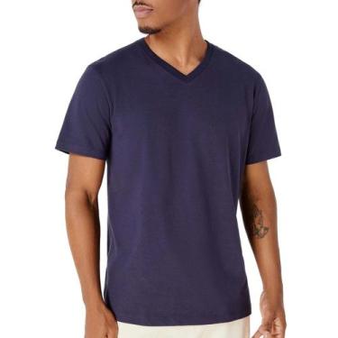 Imagem de Camiseta Manga Curta Hering 022B Masculina Decote V World Algodão T. P