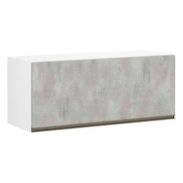 Imagem de Armário Basculante 90cm 1 Porta Branco Polar C/Concreto