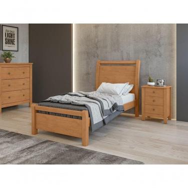 Imagem de Cama Solteiro Reali Amendoa Clean.