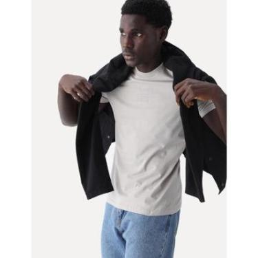 Imagem de Camiseta Ellus Masculina Cotton Fine Timeless Classic Cinza Claro-Masculino