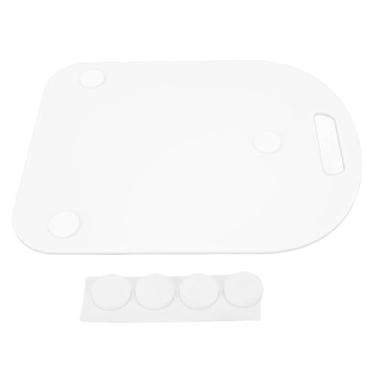 Imagem de Tapete deslizante misturador, antiderrapante, alça confortável, efeito de amortecimento, almofada móvel para misturadores tm5 tm6, proteção de bancada de cozinha (Branca)