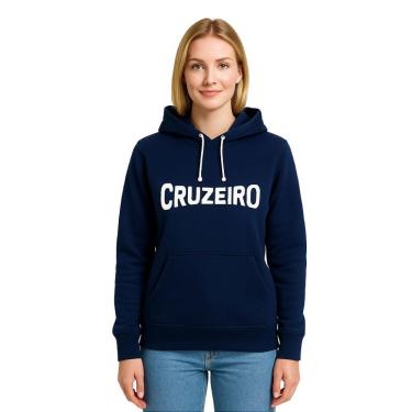 Imagem de Blusa de Moletom Cruzeiro Azul Com Capuz Feminina Oficial