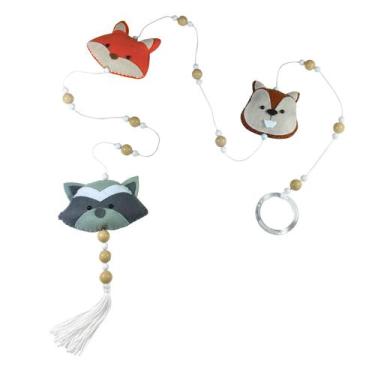 Imagem de Pingente De Cortina Raposa E Amigos Quarto Infantil Unissex - Potinho 