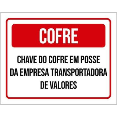 Imagem de Kit 10 Placa Acm Cofre Chave Posse Empresa 18X23 - Sinalizo